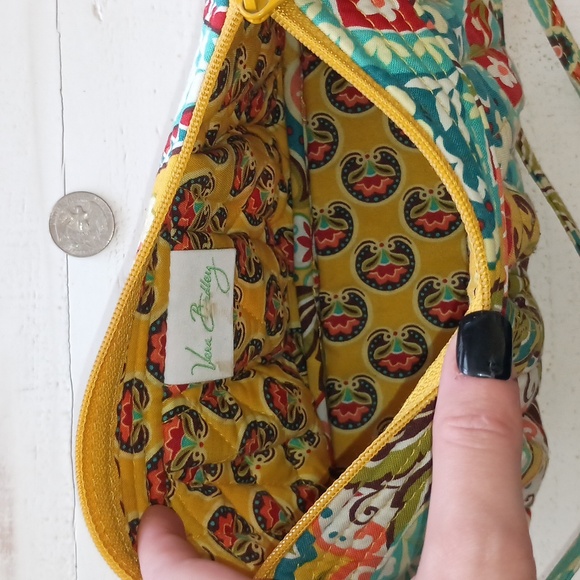 Vera Bradley Yellow and Turquoise Shoulder Bag - Picture 5 of 5